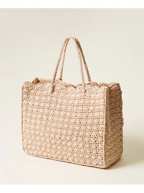 Borsa shopper in crochet con charms TWINSET | TB7510/13161